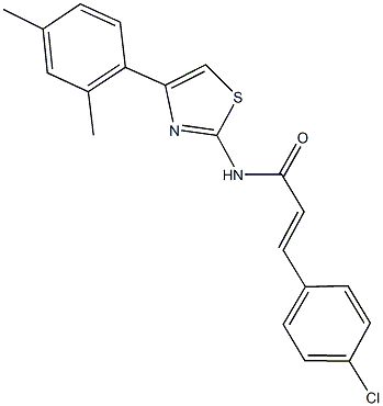 3-(4-chlorophenyl)-N-[4-(2,4-dimethylphenyl)-1,3-thiazol-2-yl]acrylamide Structure