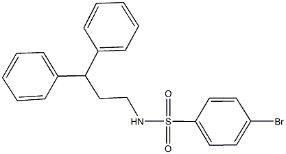 4-bromo-N-(3,3-diphenylpropyl)benzenesulfonamide Structure