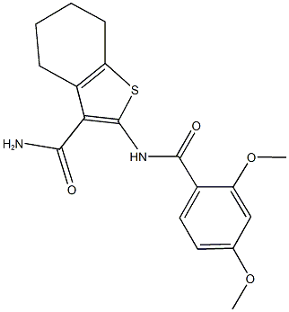 2-[(2,4-dimethoxybenzoyl)amino]-4,5,6,7-tetrahydro-1-benzothiophene-3-carboxamide Structure