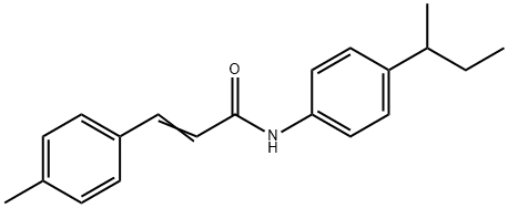 N-(4-sec-butylphenyl)-3-(4-methylphenyl)acrylamide,352705-12-5,结构式