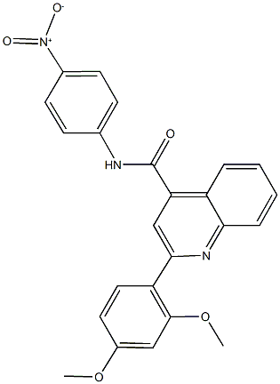 2-(2,4-dimethoxyphenyl)-N-{4-nitrophenyl}-4-quinolinecarboxamide Structure