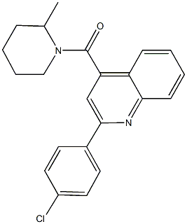 2-(4-chlorophenyl)-4-[(2-methyl-1-piperidinyl)carbonyl]quinoline 结构式