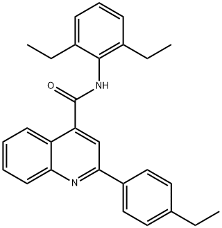N-(2,6-diethylphenyl)-2-(4-ethylphenyl)-4-quinolinecarboxamide Struktur