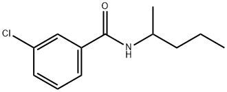 3-chloro-N-(1-methylbutyl)benzamide Structure