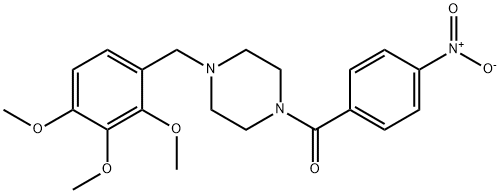 1-{4-nitrobenzoyl}-4-(2,3,4-trimethoxybenzyl)piperazine Structure