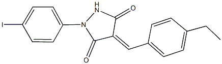 4-(4-ethylbenzylidene)-1-(4-iodophenyl)-3,5-pyrazolidinedione Structure