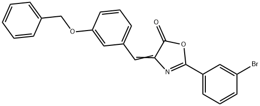 4-[3-(benzyloxy)benzylidene]-2-(3-bromophenyl)-1,3-oxazol-5(4H)-one 结构式