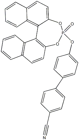 4'-[(4-oxidodinaphtho[2,1-d:1,2-f][1,3,2]dioxaphosphepin-4-yl)oxy][1,1'-biphenyl]-4-carbonitrile 化学構造式