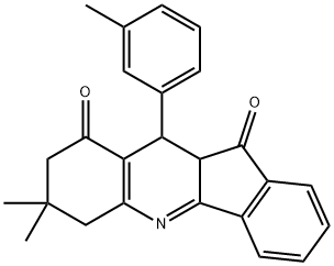7,7-dimethyl-10-(3-methylphenyl)-7,8,10,10a-tetrahydro-6H-indeno[1,2-b]quinoline-9,11-dione 结构式