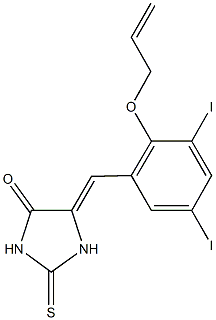 353253-09-5 5-[2-(allyloxy)-3,5-diiodobenzylidene]-2-thioxo-4-imidazolidinone