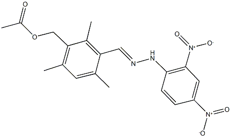 3-(2-{2,4-bisnitrophenyl}carbohydrazonoyl)-2,4,6-trimethylbenzyl acetate|