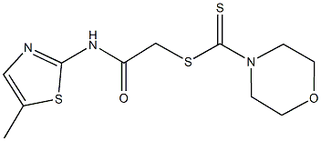 2-[(5-methyl-1,3-thiazol-2-yl)amino]-2-oxoethyl 4-morpholinecarbodithioate Struktur