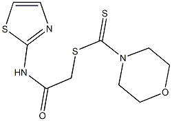 2-oxo-2-(1,3-thiazol-2-ylamino)ethyl 4-morpholinecarbodithioate Structure