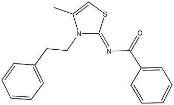 N-(4-methyl-3-(2-phenylethyl)-1,3-thiazol-2(3H)-ylidene)benzamide Structure