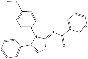 353253-94-8 N-(3-(4-methoxyphenyl)-4-phenyl-1,3-thiazol-2(3H)-ylidene)benzamide