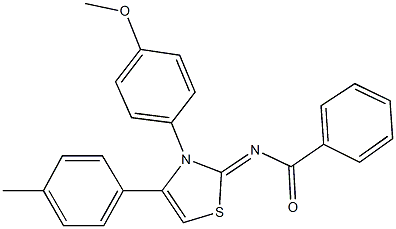 N-(3-(4-methoxyphenyl)-4-(4-methylphenyl)-1,3-thiazol-2(3H)-ylidene)benzamide Structure