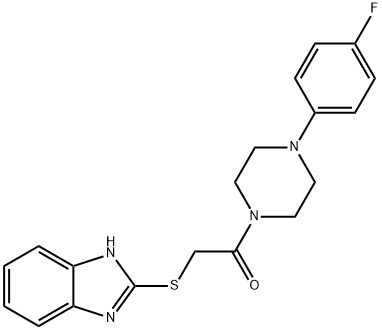 2-({2-[4-(4-fluorophenyl)-1-piperazinyl]-2-oxoethyl}sulfanyl)-1H-benzimidazole Structure