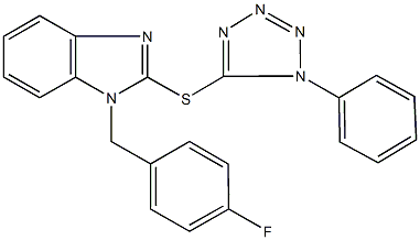 1-(4-fluorobenzyl)-2-[(1-phenyl-1H-tetraazol-5-yl)sulfanyl]-1H-benzimidazole Structure