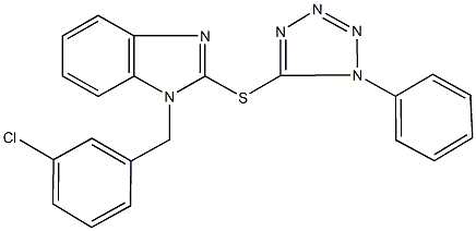 1-(3-chlorobenzyl)-2-[(1-phenyl-1H-tetraazol-5-yl)sulfanyl]-1H-benzimidazole|