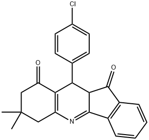 10-(4-chlorophenyl)-7,7-dimethyl-7,8,10,10a-tetrahydro-6H-indeno[1,2-b]quinoline-9,11-dione Structure