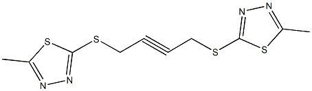 2-methyl-5-({4-[(5-methyl-1,3,4-thiadiazol-2-yl)sulfanyl]-2-butynyl}sulfanyl)-1,3,4-thiadiazole Structure