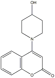4-(4-hydroxy-1-piperidinyl)-2H-chromen-2-one 结构式