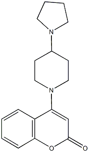 4-[4-(1-pyrrolidinyl)-1-piperidinyl]-2H-chromen-2-one Structure