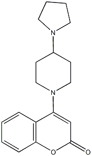 4-[4-(1-pyrrolidinyl)-1-piperidinyl]-2H-chromen-2-one|