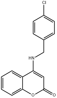 4-[(4-chlorobenzyl)amino]-2H-chromen-2-one Structure
