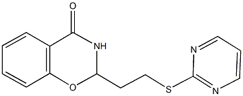 2-[2-(2-pyrimidinylsulfanyl)ethyl]-2,3-dihydro-4H-1,3-benzoxazin-4-one Structure