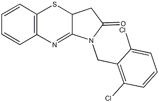 1-(2,6-dichlorobenzyl)-3,3a-dihydropyrrolo[3,2-b][1,4]benzothiazin-2(1H)-one Structure