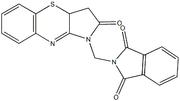 2-[(2-oxo-3,3a-dihydropyrrolo[3,2-b][1,4]benzothiazin-1(2H)-yl)methyl]-1H-isoindole-1,3(2H)-dione Structure