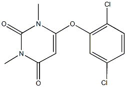 6-(2,5-dichlorophenoxy)-1,3-dimethyl-2,4(1H,3H)-pyrimidinedione 化学構造式