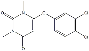 6-(3,4-dichlorophenoxy)-1,3-dimethyl-2,4(1H,3H)-pyrimidinedione Struktur