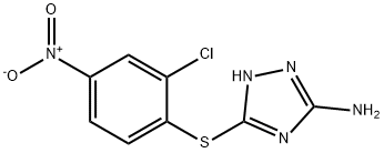 3-amino-5-({2-chloro-4-nitrophenyl}sulfanyl)-4H-1,2,4-triazole 化学構造式