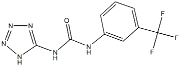 N-(1H-tetraazol-5-yl)-N'-[3-(trifluoromethyl)phenyl]urea 化学構造式