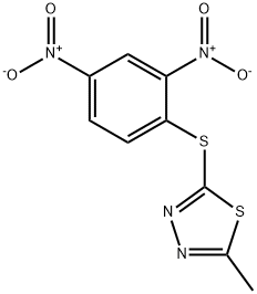 2-({2,4-bisnitrophenyl}sulfanyl)-5-methyl-1,3,4-thiadiazole Struktur