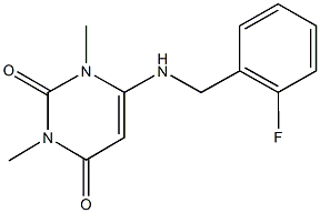 6-[(2-fluorobenzyl)amino]-1,3-dimethyl-2,4(1H,3H)-pyrimidinedione Structure