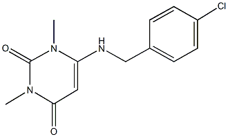 6-[(4-chlorobenzyl)amino]-1,3-dimethyl-2,4(1H,3H)-pyrimidinedione Structure