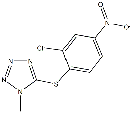 5-({2-chloro-4-nitrophenyl}sulfanyl)-1-methyl-1H-tetraazole 结构式