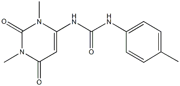 N-(1,3-dimethyl-2,6-dioxo-1,2,3,6-tetrahydro-4-pyrimidinyl)-N'-(4-methylphenyl)urea 结构式