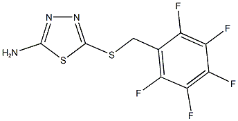 5-[(2,3,4,5,6-pentafluorobenzyl)sulfanyl]-1,3,4-thiadiazol-2-amine 化学構造式