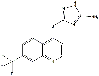 3-{[7-(trifluoromethyl)-4-quinolinyl]sulfanyl}-1H-1,2,4-triazol-5-amine,353257-00-8,结构式