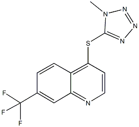 1-methyl-1H-tetraazol-5-yl 7-(trifluoromethyl)-4-quinolinyl sulfide Struktur