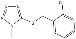 2-chlorobenzyl 1-methyl-1H-tetraazol-5-yl sulfide 化学構造式