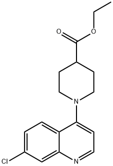 ethyl 1-(7-chloro-4-quinolinyl)-4-piperidinecarboxylate Structure