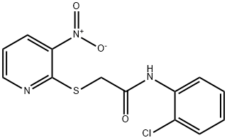 N-(2-chlorophenyl)-2-({3-nitro-2-pyridinyl}sulfanyl)acetamide,353257-82-6,结构式