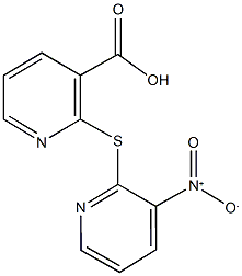 2-({3-nitro-2-pyridinyl}sulfanyl)nicotinic acid 化学構造式