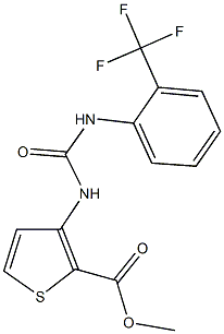 methyl 3-({[2-(trifluoromethyl)anilino]carbonyl}amino)-2-thiophenecarboxylate Struktur