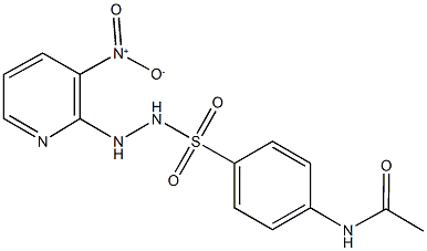 N-{4-[(2-{3-nitro-2-pyridinyl}hydrazino)sulfonyl]phenyl}acetamide Structure